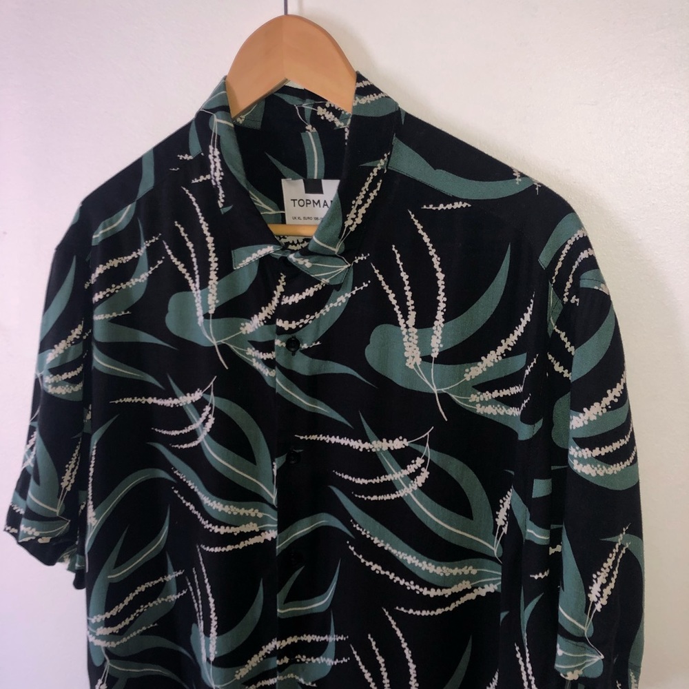 Men’s print TOPMAN XL short sleeve button down